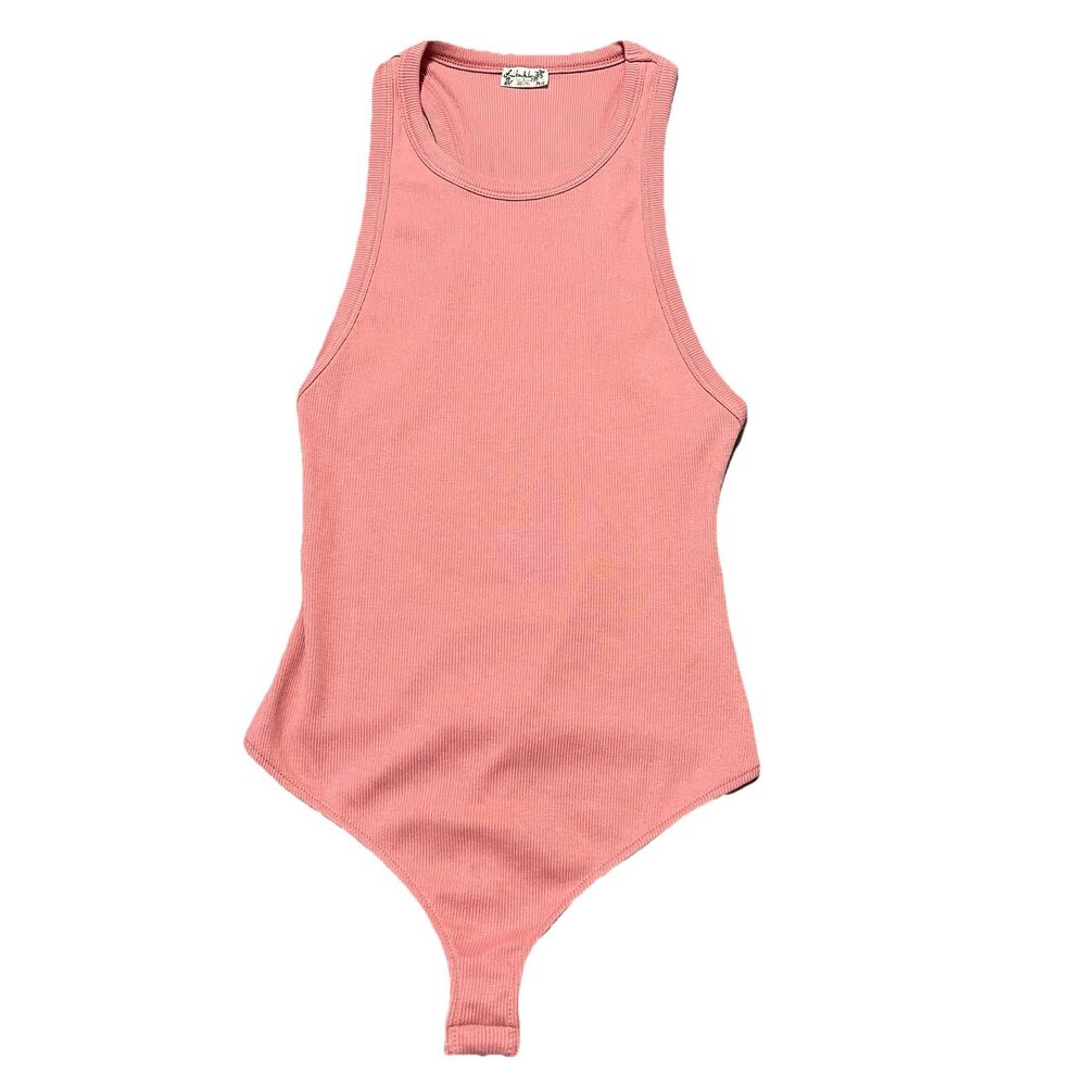 Free People Intimately Women’s Ribbed Bodysuit Size Small Halter Racerback Tank
